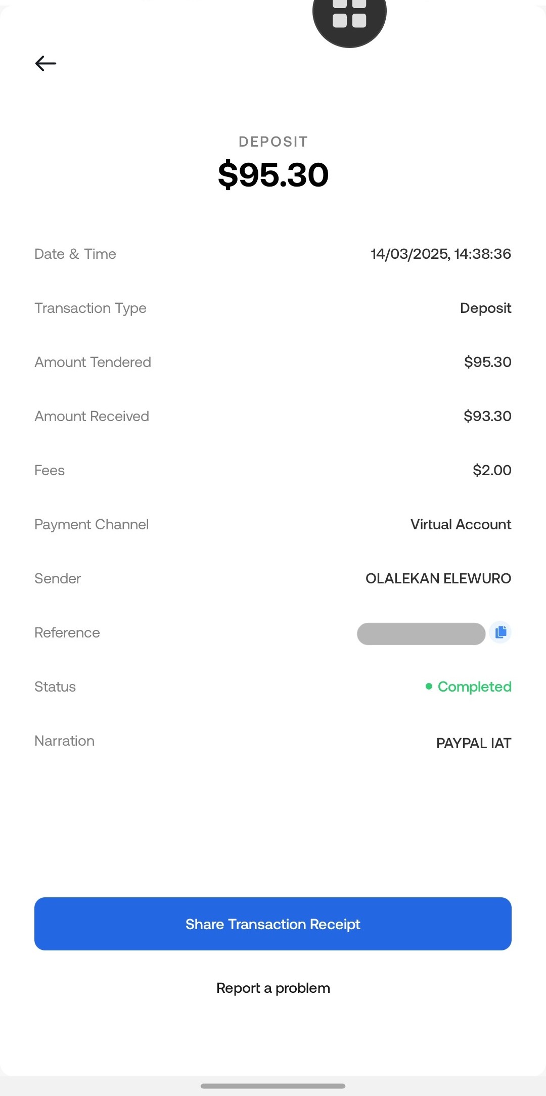 Payment Receipt
